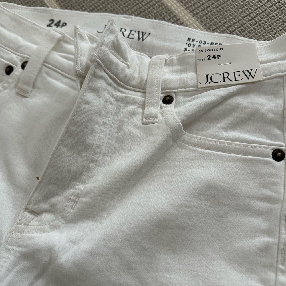 J. Crew petite white bootcut Jeans